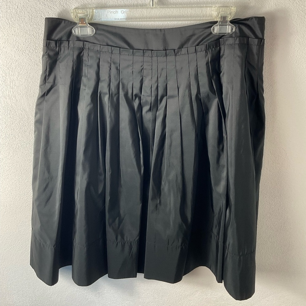 Talbots Black SILK Skirt Sz 12P Petites